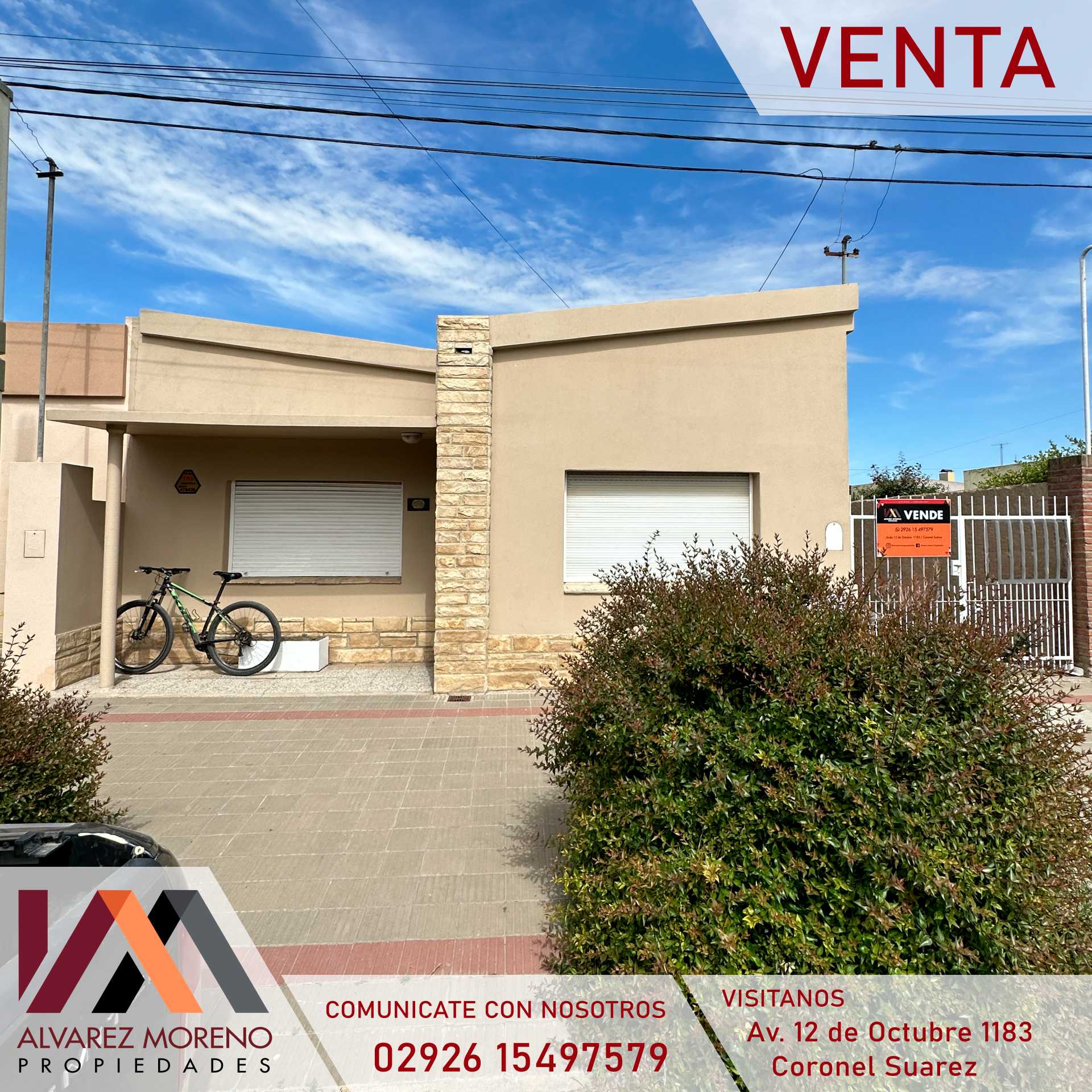 Alvarez Moreno Propiedades - Brinda asesoramiento y soluciones a nuestros clientes en lo que se refiera al mercado inmobiliario. Ventas, tasaciones, alquileres de todo tipo de propiedades90.000.     EN VENTA! Hermosa casa sobre calle Harriot al 1000