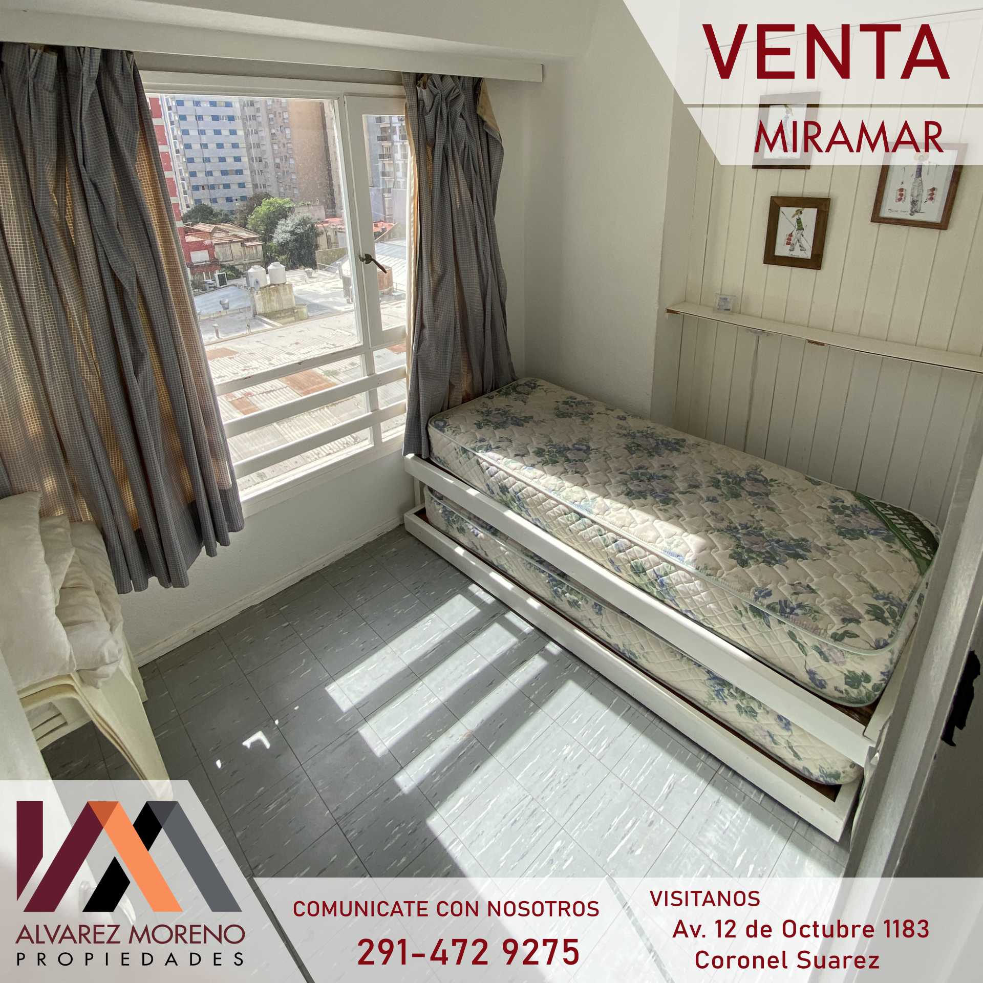 Alvarez Moreno Propiedades - Brinda asesoramiento y soluciones a nuestros clientes en lo que se refiera al mercado inmobiliario. Ventas, tasaciones, alquileres de todo tipo de propiedadesDepto frente al mar- Ciudad de Miramar