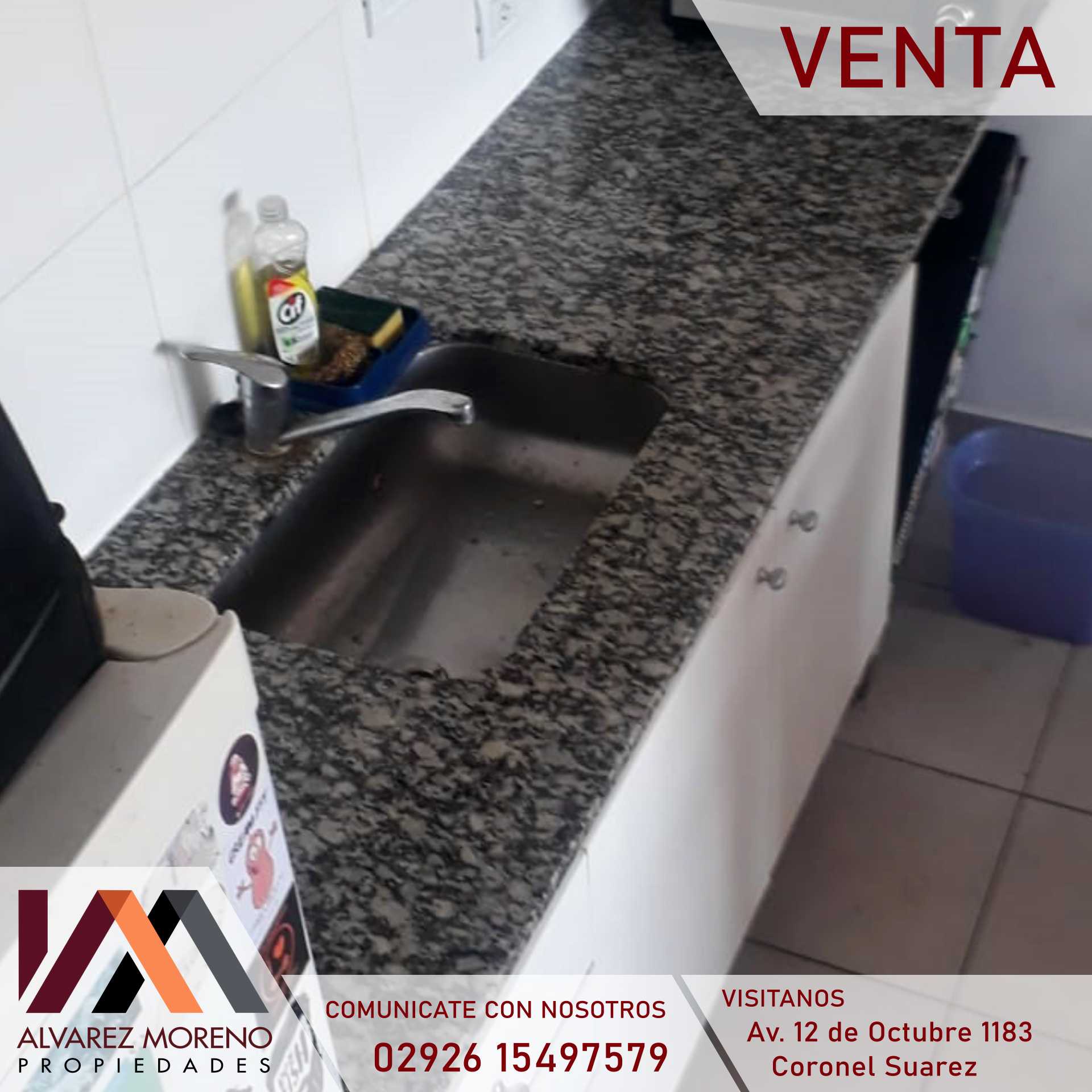 Alvarez Moreno Propiedades - Brinda asesoramiento y soluciones a nuestros clientes en lo que se refiera al mercado inmobiliario. Ventas, tasaciones, alquileres de todo tipo de propiedadesDepto calle Alem 232- Coronel Suárez