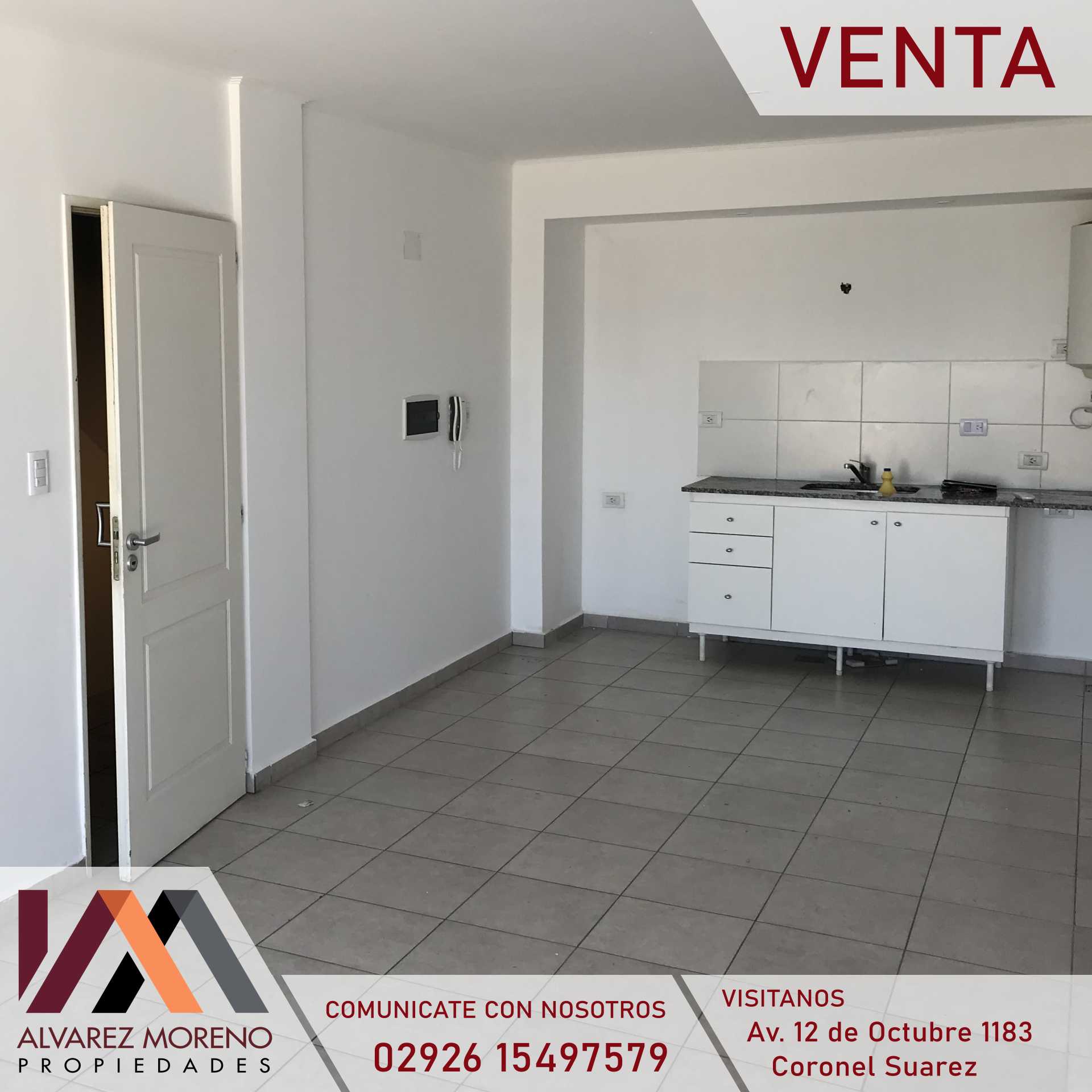 Alvarez Moreno Propiedades - Brinda asesoramiento y soluciones a nuestros clientes en lo que se refiera al mercado inmobiliario. Ventas, tasaciones, alquileres de todo tipo de propiedadesDepto calle Alem 232- Coronel Suárez