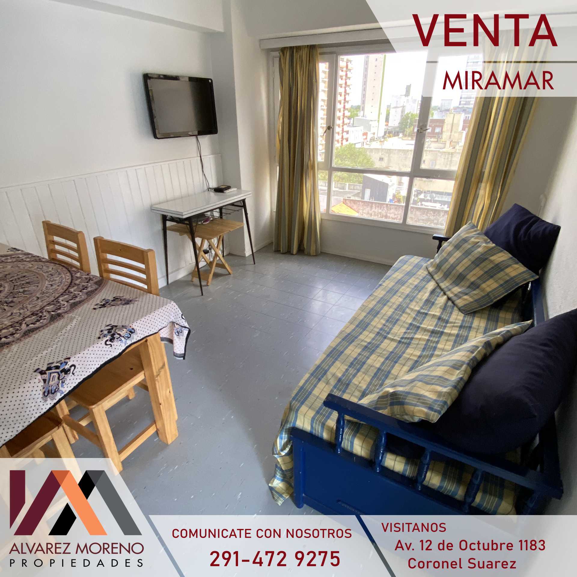 Alvarez Moreno Propiedades - Brinda asesoramiento y soluciones a nuestros clientes en lo que se refiera al mercado inmobiliario. Ventas, tasaciones, alquileres de todo tipo de propiedadesDepto frente al mar- Ciudad de Miramar